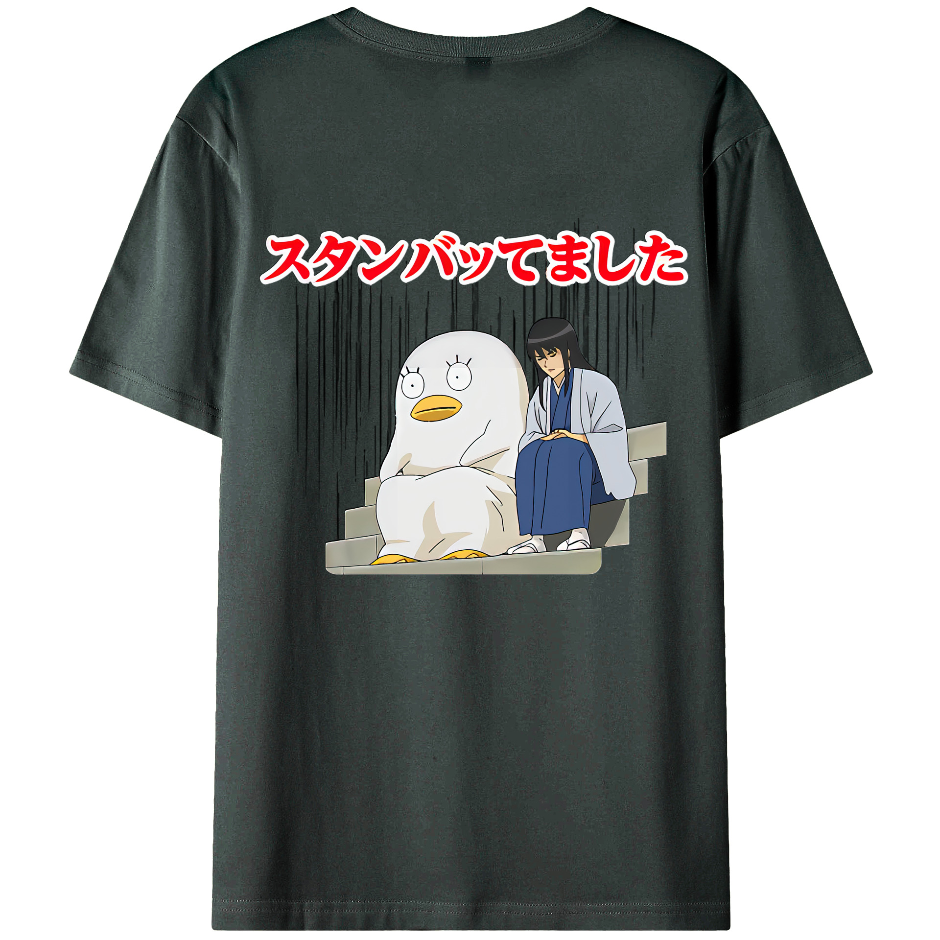 （画像用） ぎんたま 坂田銀時（さかたぎんとき） 神楽 志村新八（しむら しんぱち） GINTAMA Sakata Gintoki Kagura Shimura Shinpachi 綿100％ メンズ半袖Tシャツ（バックプリント） 通気性